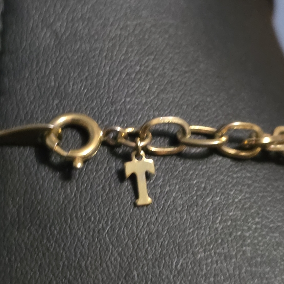 Vintage Cloisonné Cranes Flying Over Water w/Trifari Gold-toned Rope Necklace - Picture 7 of 7